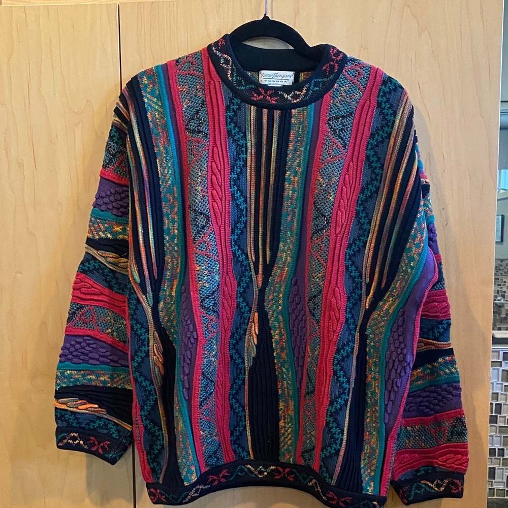 Norm Thompson Vibrant Multicolor Crewneck Sweater